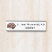神経科医ニューロロジーオフィスのドアシンボルや象徴標識 サインプレート (正面)