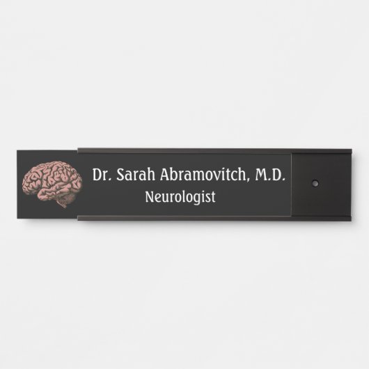 神経科医ニューロロジーオフィスのドアシンボルや象徴標識 サインプレート (正面)
