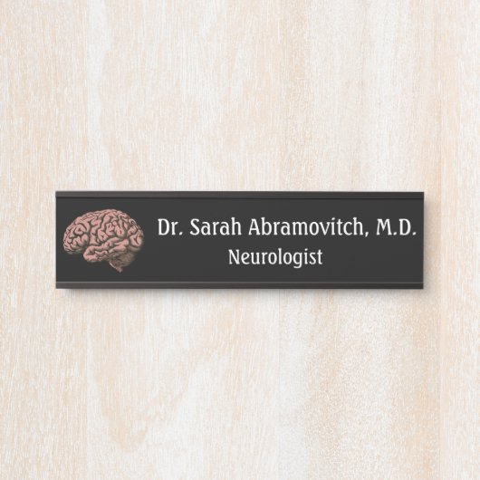 神経科医ニューロロジーオフィスのドアシンボルや象徴標識 サインプレート (正面)