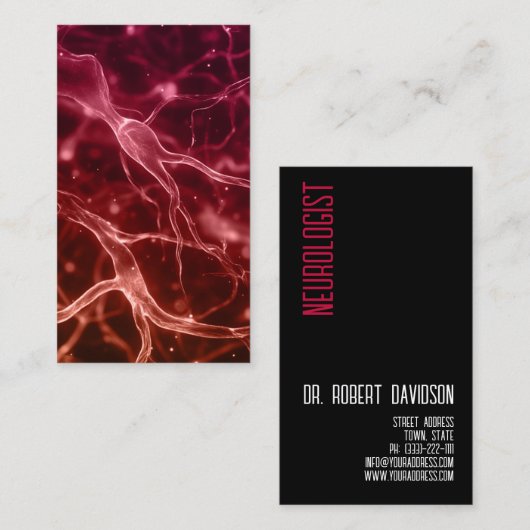 神経科医モダン医 名刺 (正面/裏面)