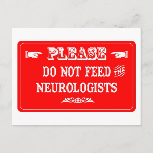 神経科医食べ物を与えには及ばない ポストカード (正面)