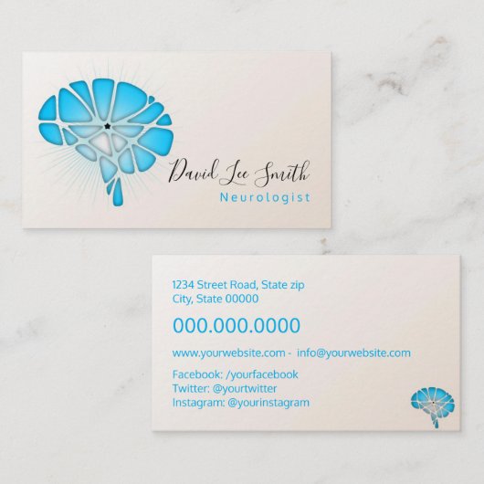 神経科医 名刺 (正面/裏面)