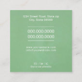 神経科医Tipographyc名刺 スクエア名刺 (裏面)