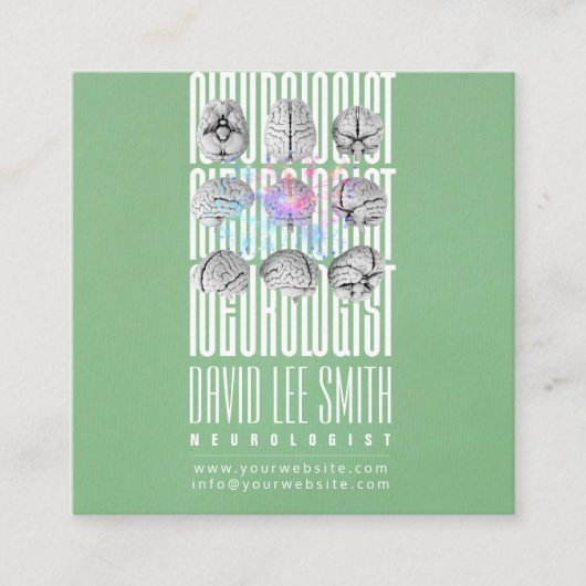 神経科医Tipographyc名刺 スクエア名刺 (正面)