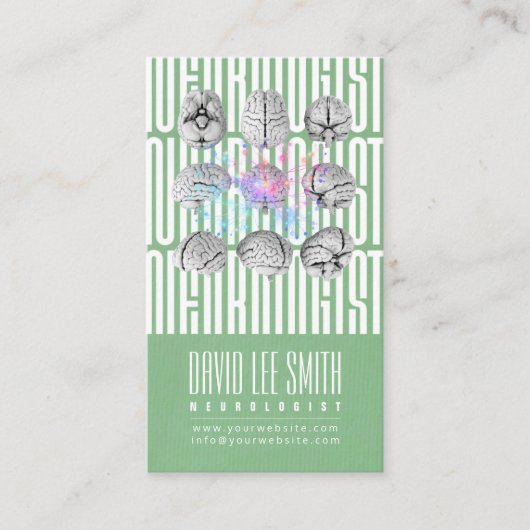 神経科医Tipographyc名刺 名刺 (正面)