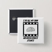 神経科学の発育阻害 缶バッジ (正面&裏面)