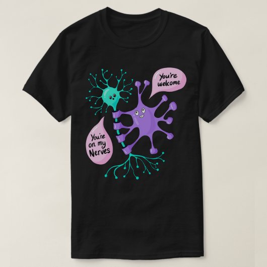 神経科学の神経細胞 Tシャツ (デザイン正面)