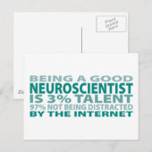 神経科学者3%の才能 ポストカード (正面/裏面)