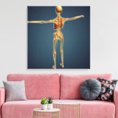 神経系を持つ人間の骨格のバックビュー キャンバスプリント (インサイチュ (リビング))