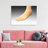 神経系を有するヒト足2 キャンバスプリント (インサイチュ (リビング))
