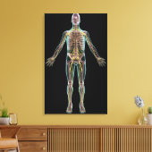 神経系イラストレーション キャンバスプリント (インサイチュ (リビング))