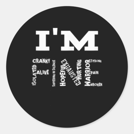 神経素晴らし障害痛線維筋痛認識度 ラウンドシール (正面)