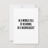 神経細胞に満ちた世界では、神経科医になろう サンキューカード (正面)