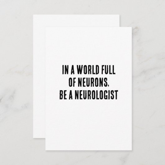 神経細胞に満ちた世界では、神経科医になろう サンキューカード (正面/裏面)