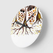 神経細胞を持つ組織 ラウンド壁時計 (傾斜)