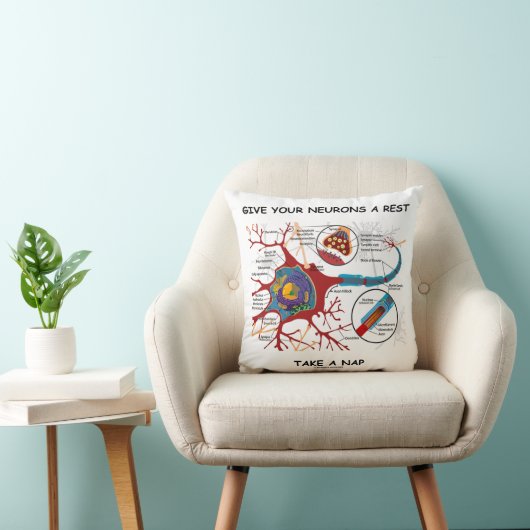 神経細胞与え休憩時間は昼寝神経細胞シナプス クッション (椅子)