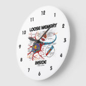 神経細胞内部の緩い記憶シナプスギークユーモア ラージ壁時計 (傾斜)