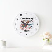 神経細胞内部の緩い記憶シナプスギークユーモア ラージ壁時計 (ホーム)