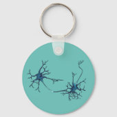 神経細胞間シナプス、神経科学ニューロン キーホルダー (裏面)