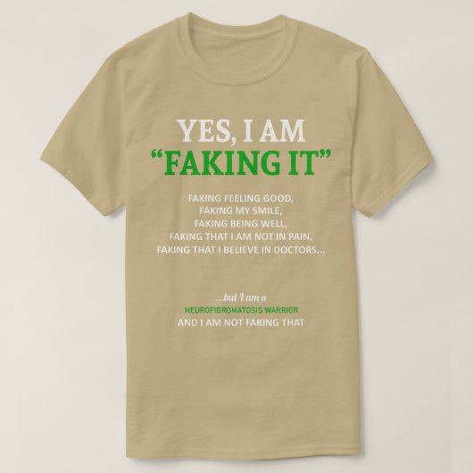 神経線維腫症認識度この中で偽装中 Tシャツ (デザイン正面)