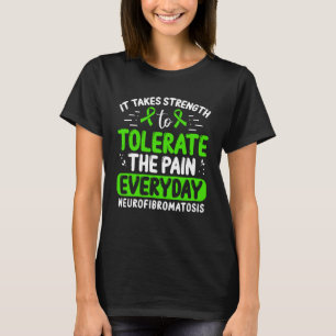 神経線維腫症認識度緑のリボン戦闘機 Tシャツ