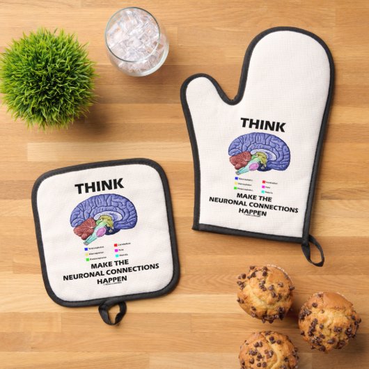 神経考えつながりを脳に起こさせる 鍋つかみ&鍋敷きセット (トップダウン)