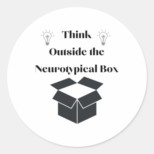 神経考え型の箱のシールの外で ラウンドシール (正面)