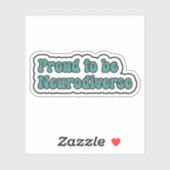 神経誇りを持った多様性ティール（緑がかった色） シール (シート)