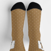 神経質おもしろいな神経質な犬のコーヒー ソックス (上部)