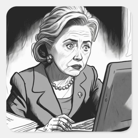 神経質で怖い:ヒラリー・クリントン電子メールの削除 スクエアシール (正面)