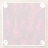 神経質なエネルギー乱交抽象芸術アートラズベリーラスト。 ガラスコースター (裏面)