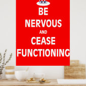 神経質になって機能しなくなる ポスター (キッチン)