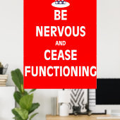 神経質になって機能しなくなる ポスター (ホームオフィス)