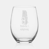 神経軸索 ステムなしワイングラス (裏面)