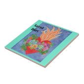 神聖かわいらしハートカラフルタイル4 x 4 タイル (側面)