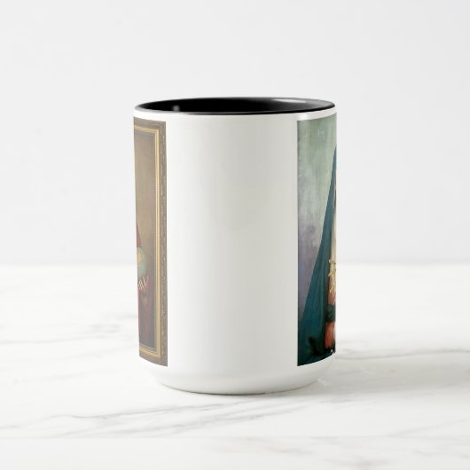 神聖で無垢なハートコーヒーマグ マグカップ (中央)