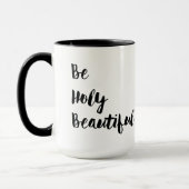 "神聖で美しい"両面の署名のマグがあって下さい マグカップ (左)