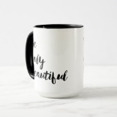 "神聖で美しい"両面の署名のマグがあって下さい マグカップ (正面左)