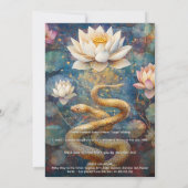 神聖なる再生 | 蛇のデザイン 招待状 (裏面)