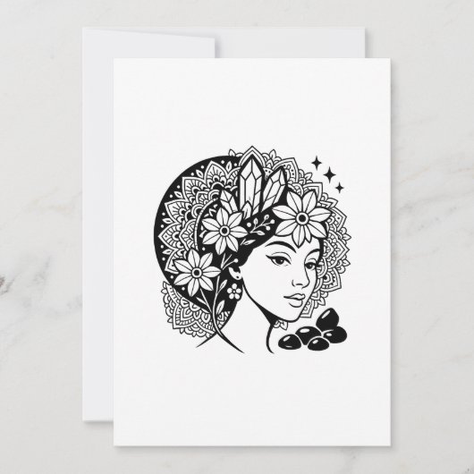 神聖なる女神の曼荼羅　フラワークリスタル　ご招待 招待状 (正面)