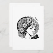 神聖なる女神の曼荼羅　フラワークリスタル　ご招待 招待状 (正面/裏面)