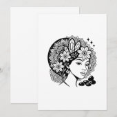 神聖なる女神の曼荼羅　フラワー・クリスタル　ご招待 招待状 (正面/裏面)