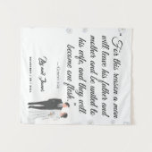 神聖なる愛：ウェディングタペストリー タペストリー (正面(横))