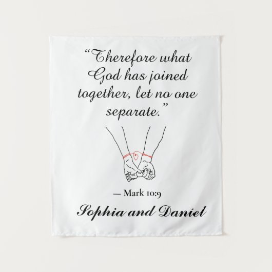 神聖なる愛：ウェディングタペストリー タペストリー (正面)