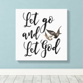 神聖なる書物、 経典聖書引用文芸術 キャンバスプリント (インサイチュ (ウッドフロア))