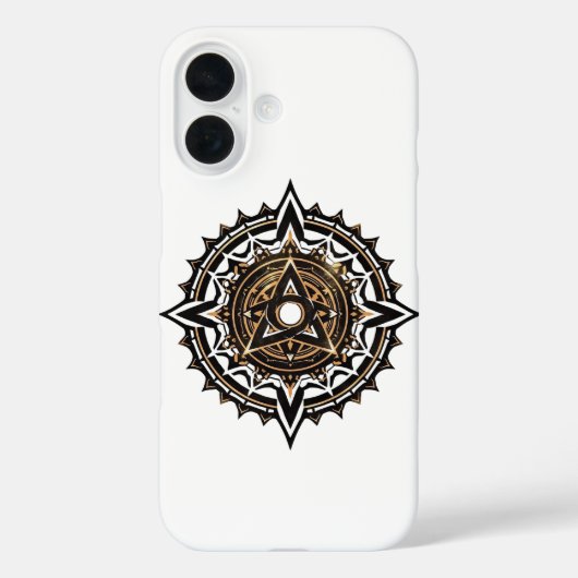 神聖なる曼荼羅 - 黒と金の三叉戟 Case-Mate iPhoneケース (裏面)