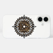 神聖なる曼荼羅 - 黒と金の三叉戟 Case-Mate iPhoneケース (裏面 (横))