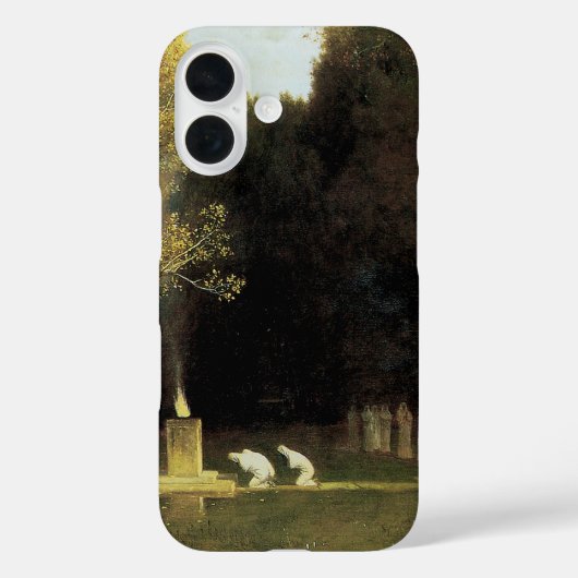 神聖なる森（1882）/ Arnold Böcklin、ヴィンテージ・アート Case-Mate iPhoneケース (裏面)