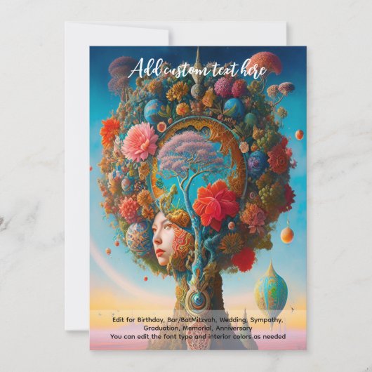 神聖なる芸術　神秘の生命の木　スピリチュアル・ドリーマー 招待状 (正面)