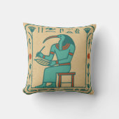 神聖なアヌビス & パピルス エジプトアート クッション (正面)